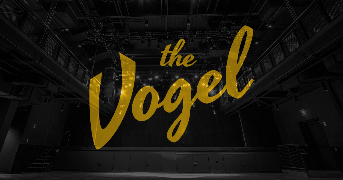 The Vogel in gold script logo