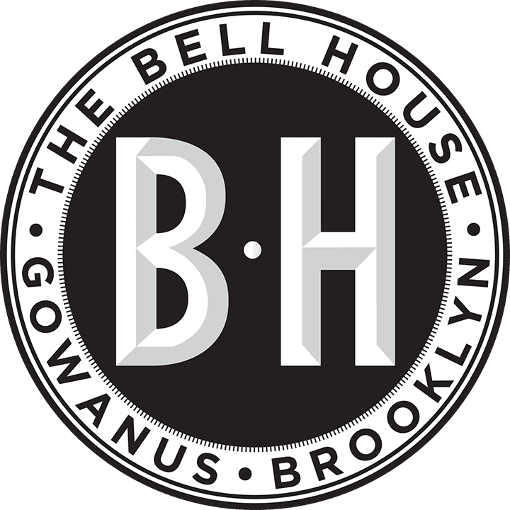 Black circular seal with large BH initials