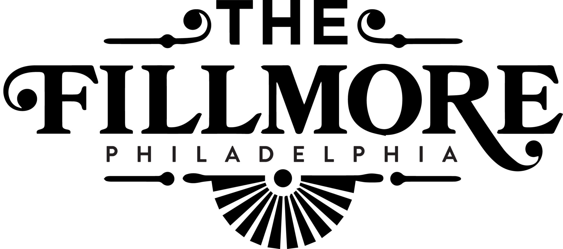 The Fillmore Philadelphia Logo in black and white color