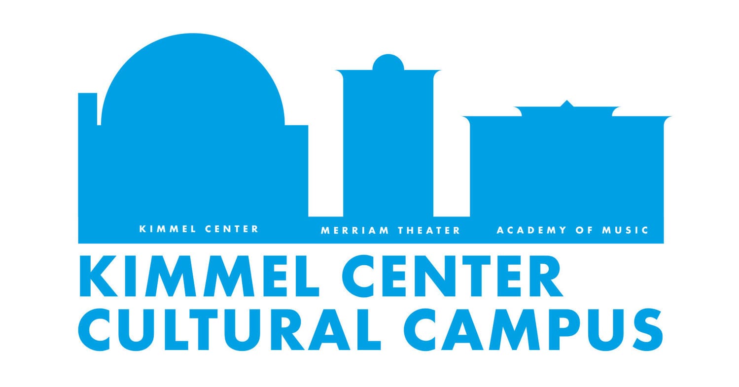 Logo for Kimmel Center Cultural Campus in blue and white.