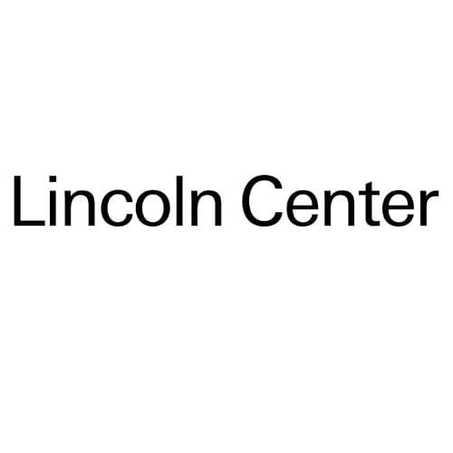 Logo of Lincoln Center with simple black text.