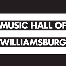 Music hall of Williamsburg logo in black and white color