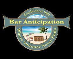 Logo of Bar Anticipation with tropical summer theme.