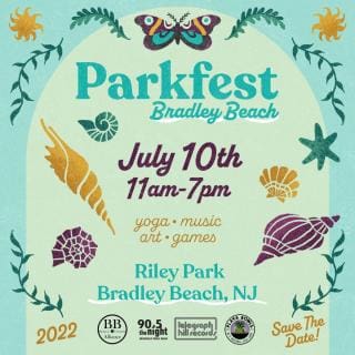 Parkfest event in Bradley Beach on July 10th, 11am-7pm.